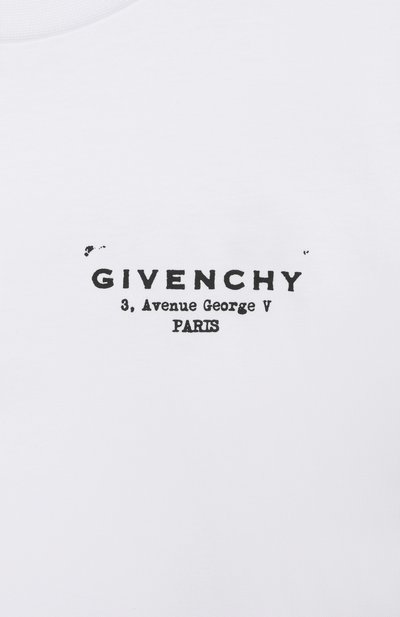 Хлопковая футболка GIVENCHY белого цвета по цене 23100 руб., арт. H31075, фото 3 Хлопковая футболка GIVENCHY, арт. H31075, фото 3