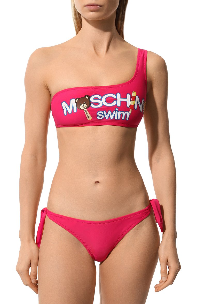 Женский бра-топ MOSCHINO фуксия цвета, арт. A5732/4901 | Фото 2 (Материал сплава: Проставлено; Нос: Не проставлено; Материал внешний: Синтетический материал; Женское Кросс-КТ: Раздельные купальники)