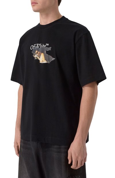 Хлопковая футболка OFF-WHITE, арт. 0MAA120F25JER00U, фото 3