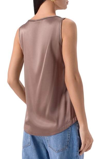 Атласный топ BRUNELLO CUCINELLI, арт. M0C59DE330, фото 4