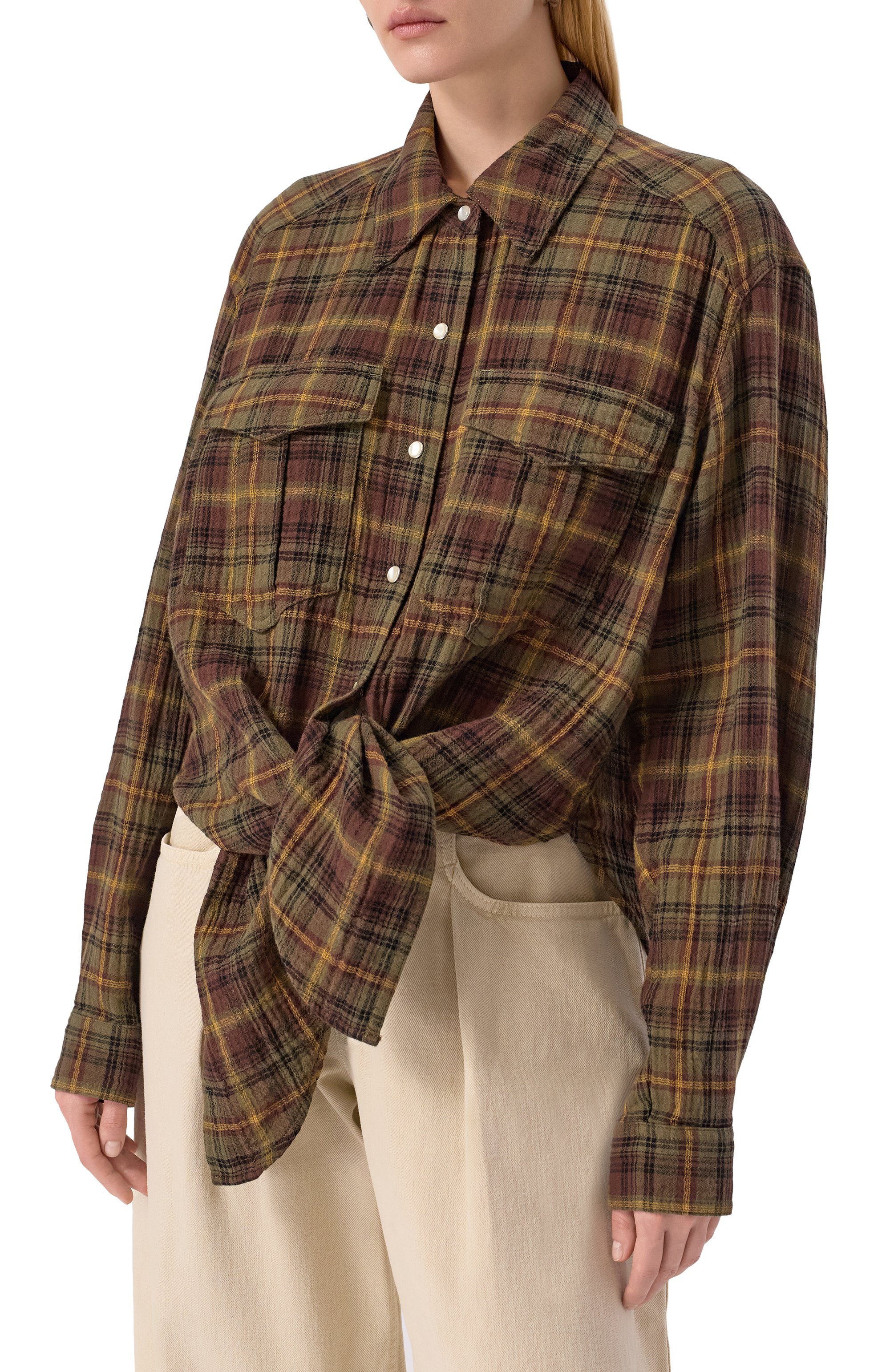 Хлопковая рубашка ISABEL MARANT ETOILE, арт. 25PCH0131FC/C1I03E, фото 3