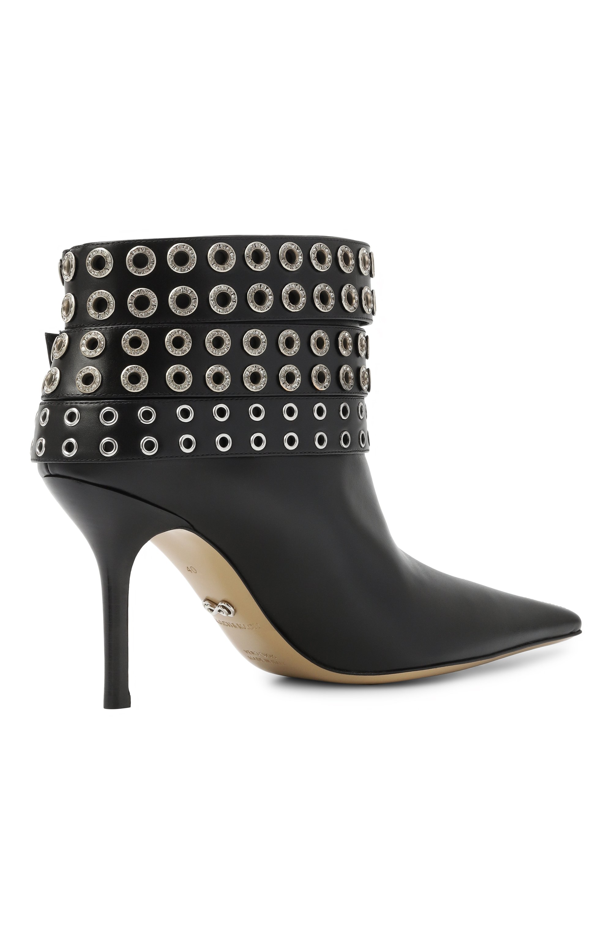 Кожаные ботильоны buckle belt MACH & MACH, арт. FW25-S0974-95-VCL-BLK, фото 5