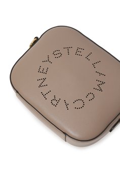 Женская сумка stella logo mini STELLA MCCARTNEY темно-бежевого цвета, арт. 700266/W8542 | Фото 3 (Сумки-технические: Сумки через плечо; Материал сплава: Проставлено; Размер: mini; Ремень/цепочка: На ремешке; Материал: Текстиль, Экокожа; Драгоценные камни: Проставлено)