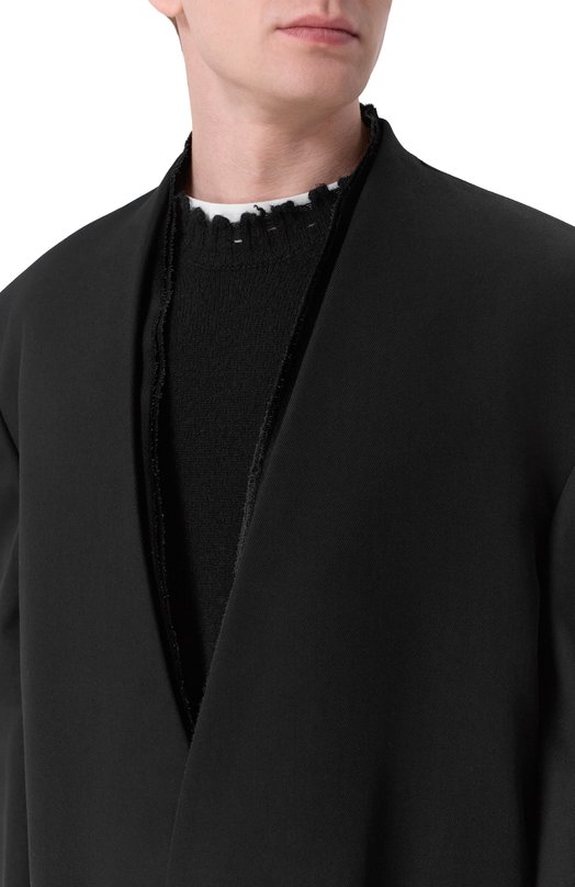 Хлопковый пиджак Ann Demeulemeester B0013481/FA696 Чёрный  B0013481/FA696 Фото 5