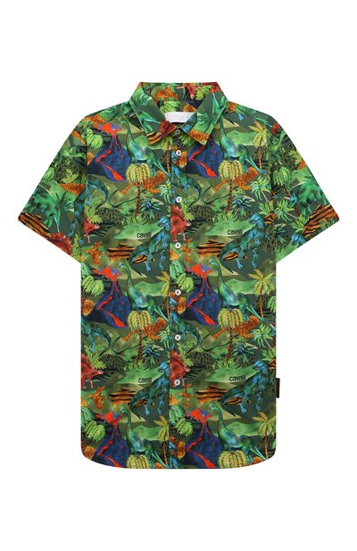 Хлопковая рубашка ROBERTO CAVALLI, арт. QJT706/4FF60/12A-14A, фот�о 1