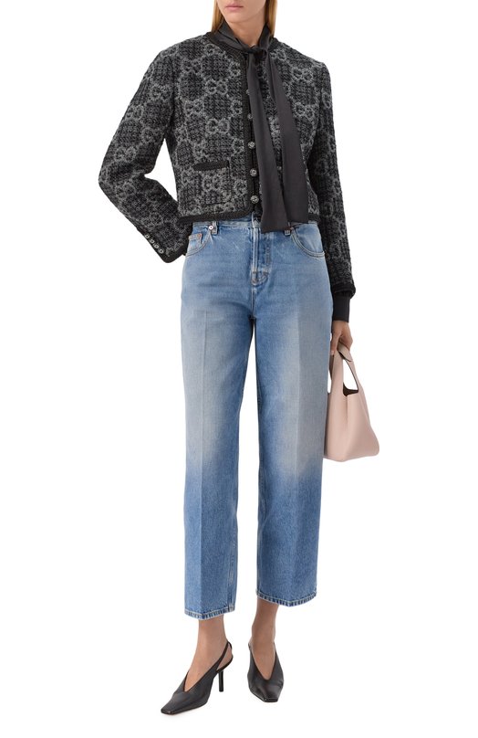 Твидовый жакет Gucci 761164/ZAPA4 Серый  761164/ZAPA4 Фото 2