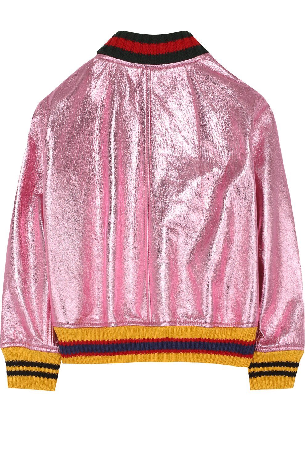 Куртка-бомбер из металлизированной кожи GUCCI, арт. 477954/XG449, фото 2