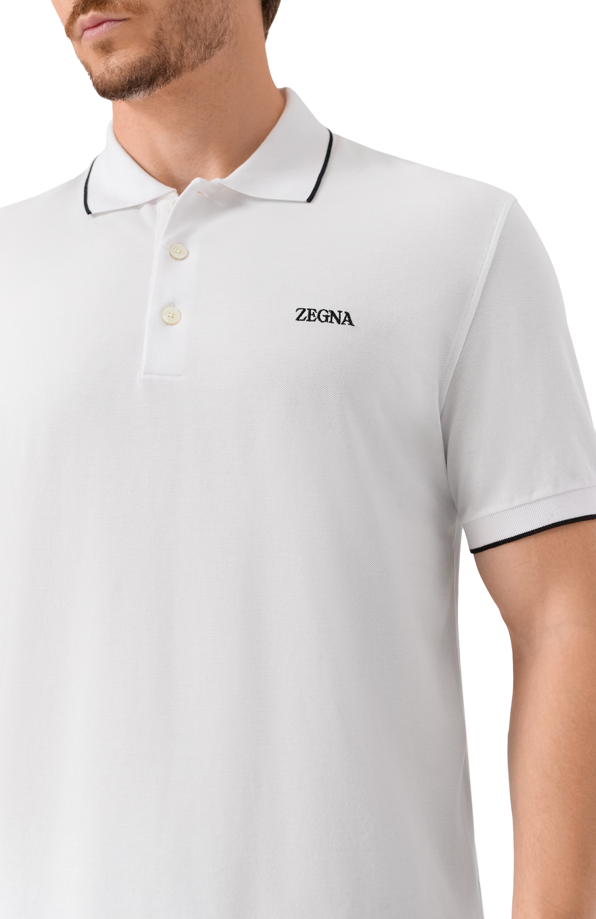 Хлопковое поло ZEGNA, арт. B746/RE7358A5, фото 5