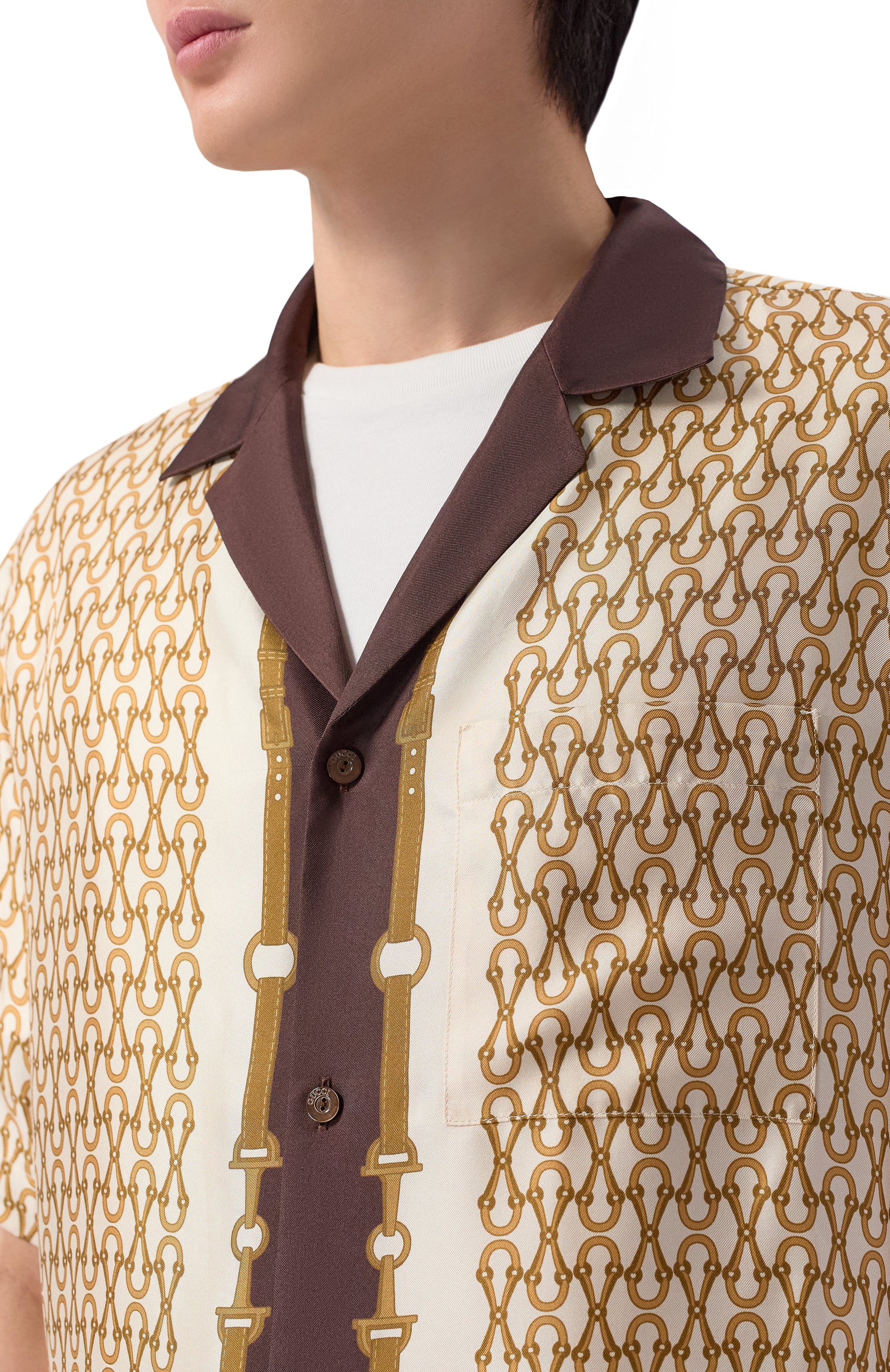 Хлопковая рубашка GUCCI, арт. 794907/ZAUIZ, фото 5