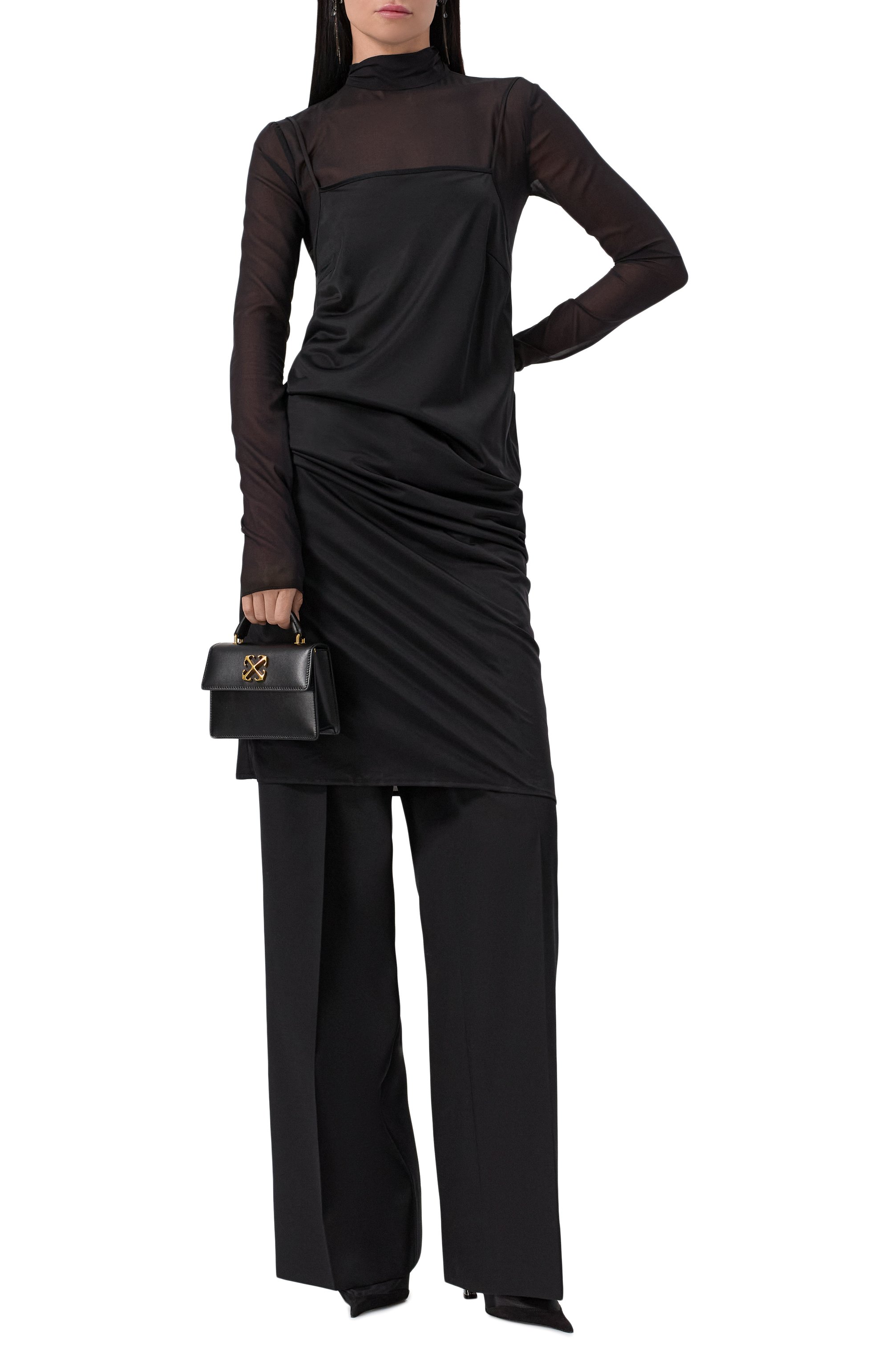 Сумка jitney baby OFF-WHITE черного цвета по цене 89950 руб., арт. 0WNP063C99LEA001, фото 7 Сумка jitney baby OFF-WHITE, арт. 0WNP063C99LEA001, фото 7