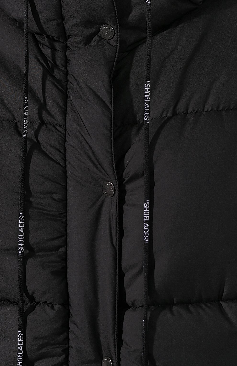 Утепленное пальто OFF-WHITE черного цвета по цене 148500 руб., арт. 0WEA175E19A390691010, фото 5 Утепленное пальто OFF-WHITE, арт. 0WEA175E19A390691010, фото 5