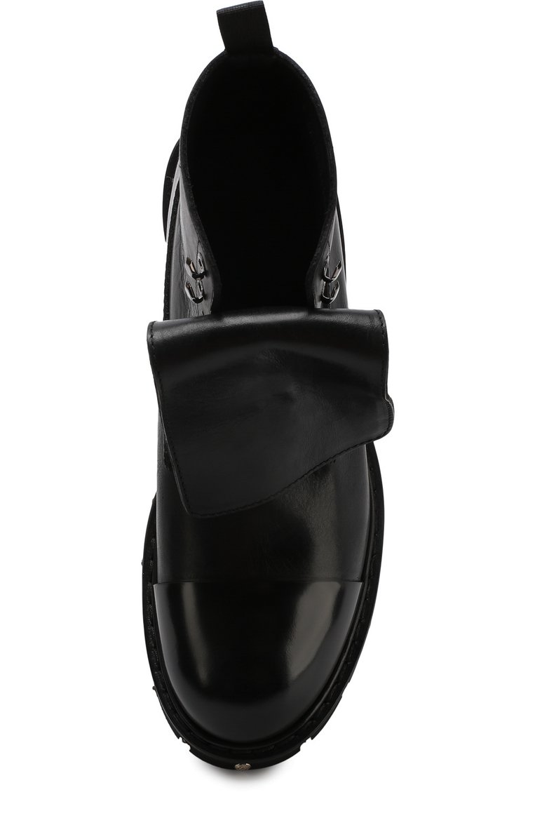Мужские высокие кожаные ботинки с отделкой ALEXANDER MCQUEEN черного цвета, арт. 526230/WHQS2 | Фото 5 (Подошва: Плоская; Статус проверки: Проверено, Проверена категория; Мужское Кросс-КТ: Ботинки-обувь; Материал внутренний: Натуральная кожа; Материал утеплителя: Без утеплителя; Материал внешний: Натуральная кожа)