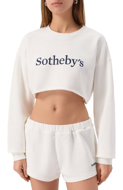 Хлопковый свитшот FRAME x Sotheby's Frame Denim WE25JSS002 Белый  WE25JSS002 Фото 3
