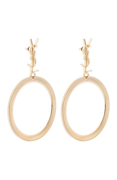 Серьги SAINT LAURENT золотого цвета по цене 108000 руб., арт. 784142/Y1500, фото 3 Серьги SAINT LAURENT, арт. 784142/Y1500, фото 3