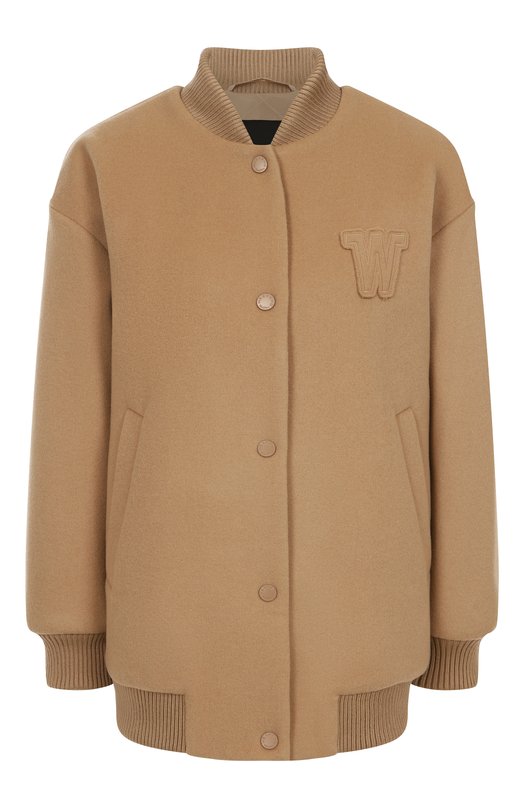 Шерстяной бомбер Weekend Max Mara AD0RNI Бежевый AD0RNI