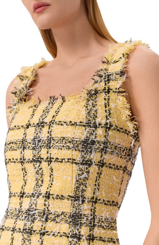 Твидовое платье Balmain GF1R2540/XL73 Жёлтый  GF1R2540/XL73 Фото 4