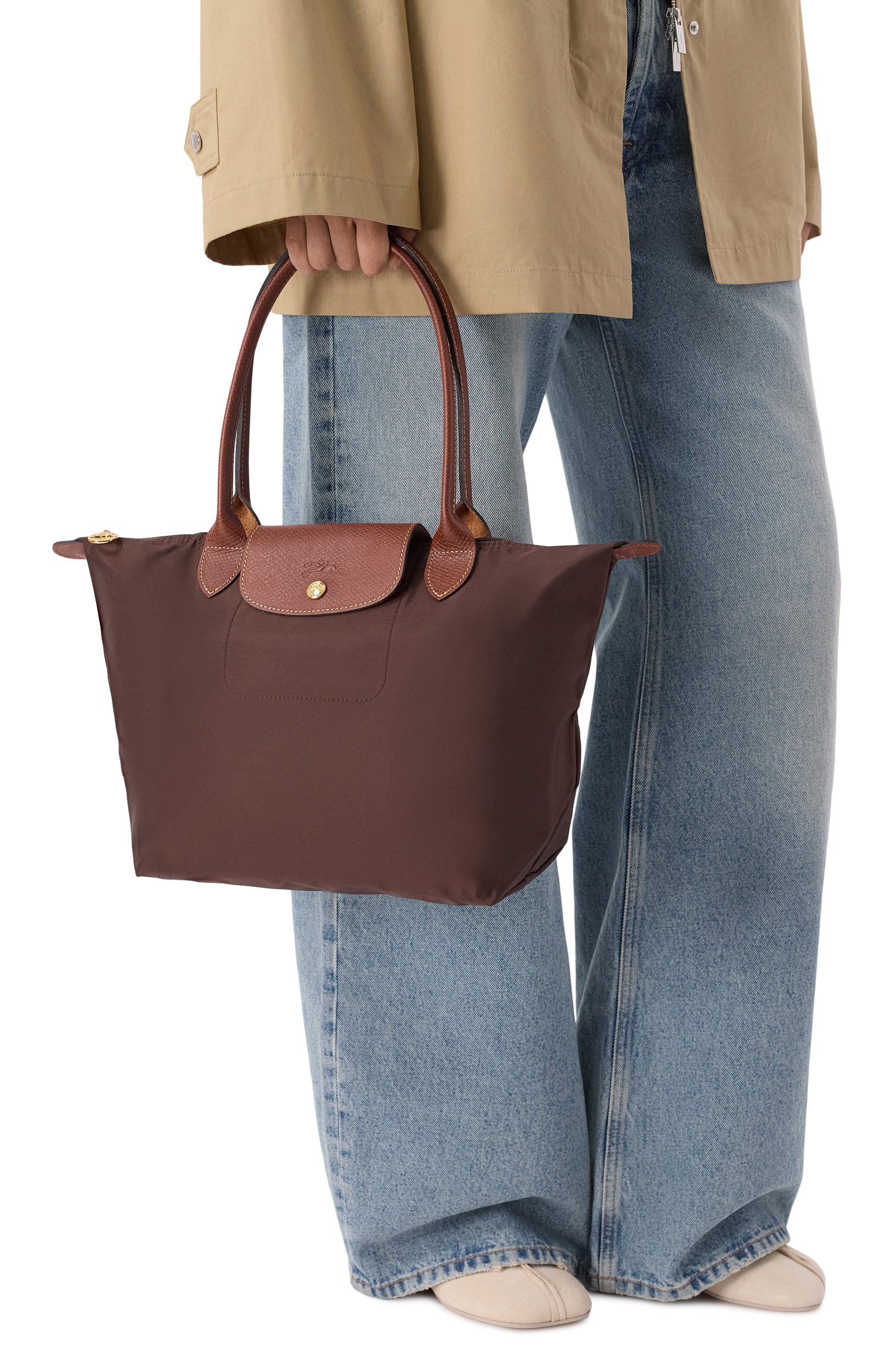 Сумка le pliage original medium LONGCHAMP коричневого цвета по цене 19950 руб., арт. L2605089/089, фото 2 Сумка le pliage original medium LONGCHAMP, арт. L2605089/089, фото 2