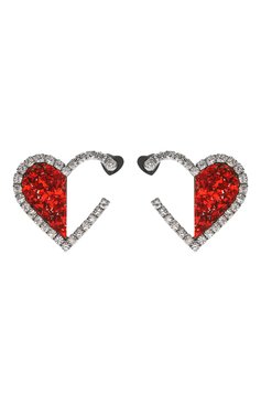 Женские серьги love L'ALINGI серебряного цвета, арт. L0VE EARRINGS | Фото 1 (Нос: Не проставлено; Региональные ограничения белый список (Axapta Mercury): Не проставлено; Материал: Стекло, Металл)