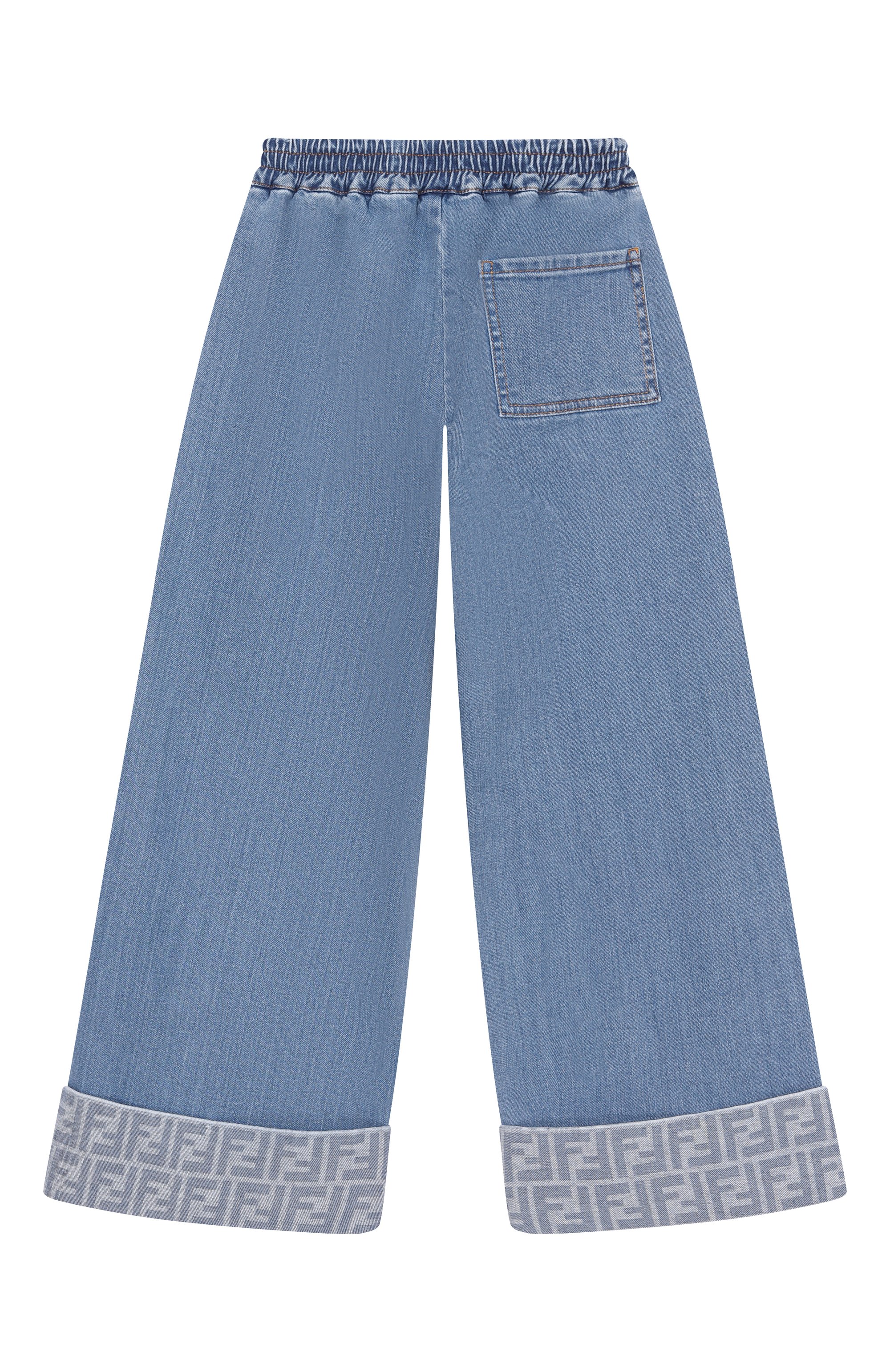 Джинсы FENDI голубого цвета по цене 73450 руб., арт. JFF385/AVVU/8A-12+, фото 2 Джинсы FENDI, арт. JFF385/AVVU/8A-12+, фото 2