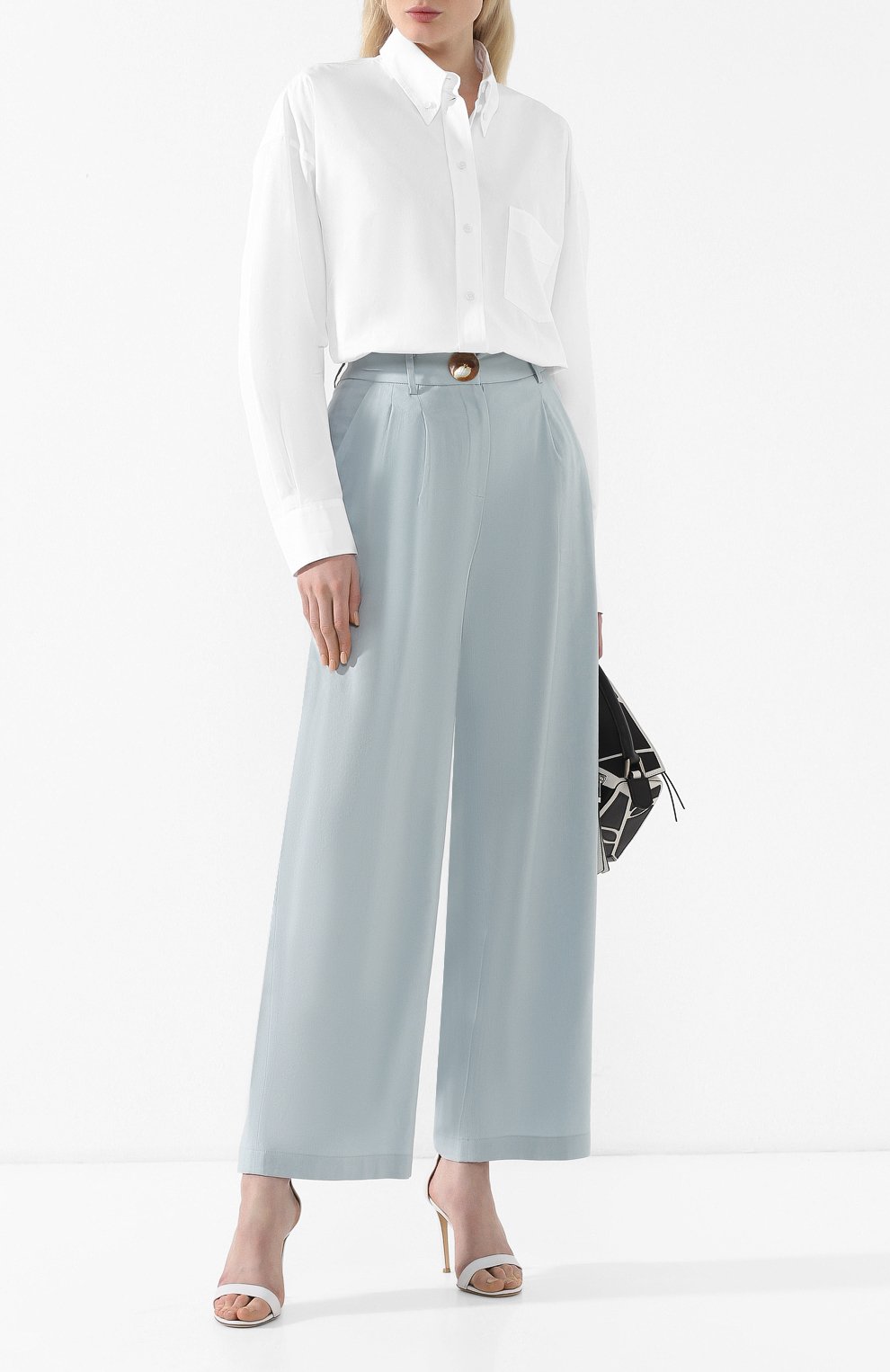 Хлопковая рубашка VICTORIA BECKHAM, арт. SH 0VR 1734D PSS19 C0TT0N P0PLIN, фото 2