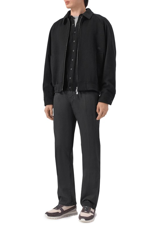 Хлопковые брюки Kiton UPNJS1K0600H Чёрный  UPNJS1K0600H Фото 2