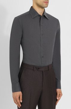 Хлопковая сорочка с воротником кент BRIONI, арт. SCAE0L/040Q6, фото 3
