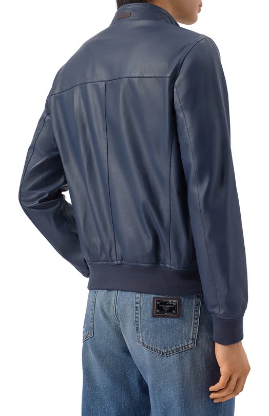 Двусторонний кожаный бомбер Gimo's 6S20.1.090.62R/112 Синий  6S20.1.090.62R/112 Фото 4