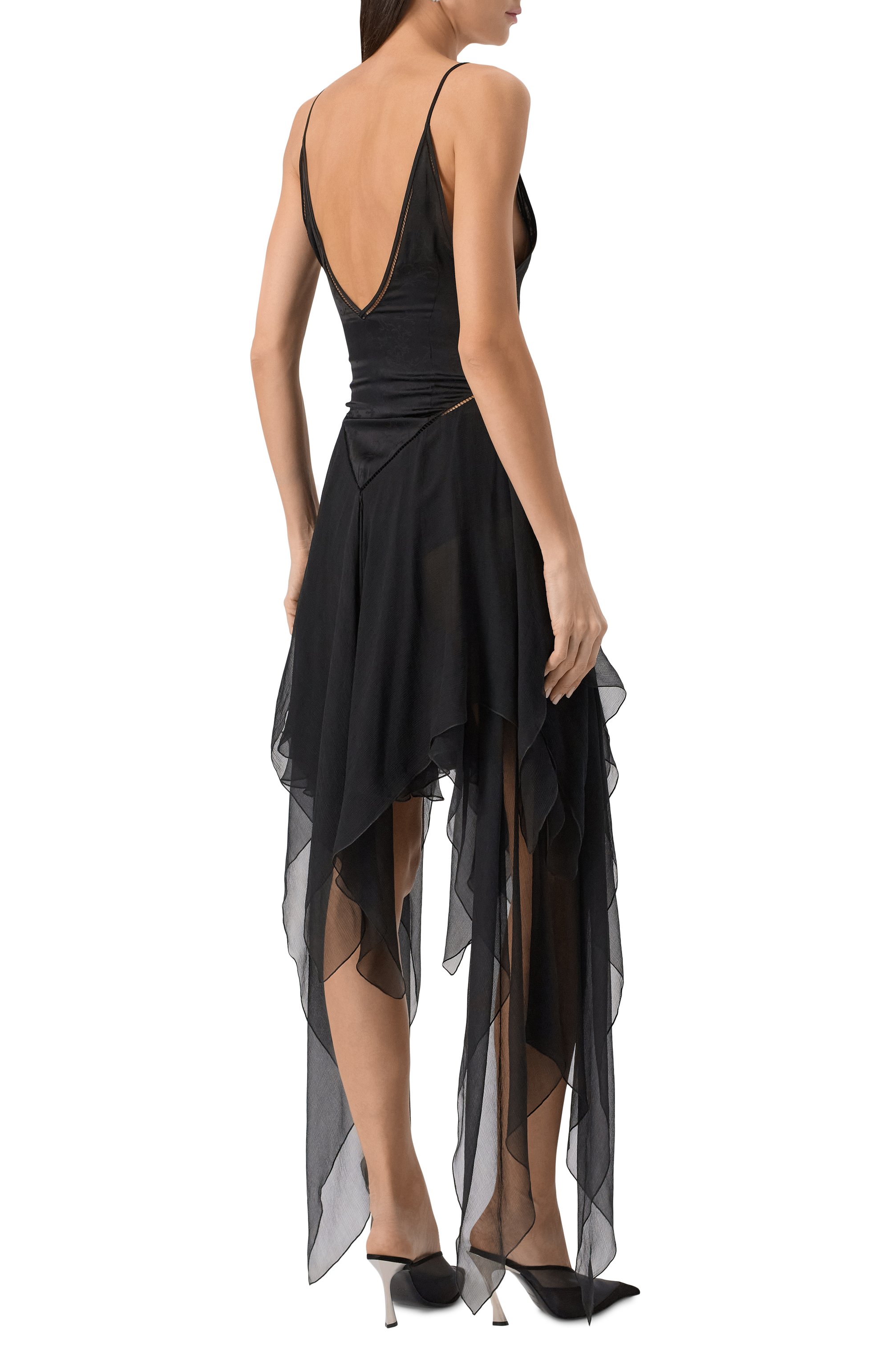 Платье из вискозы и шелка ANN DEMEULEMEESTER, арт. B0012814/FA611, фото 4