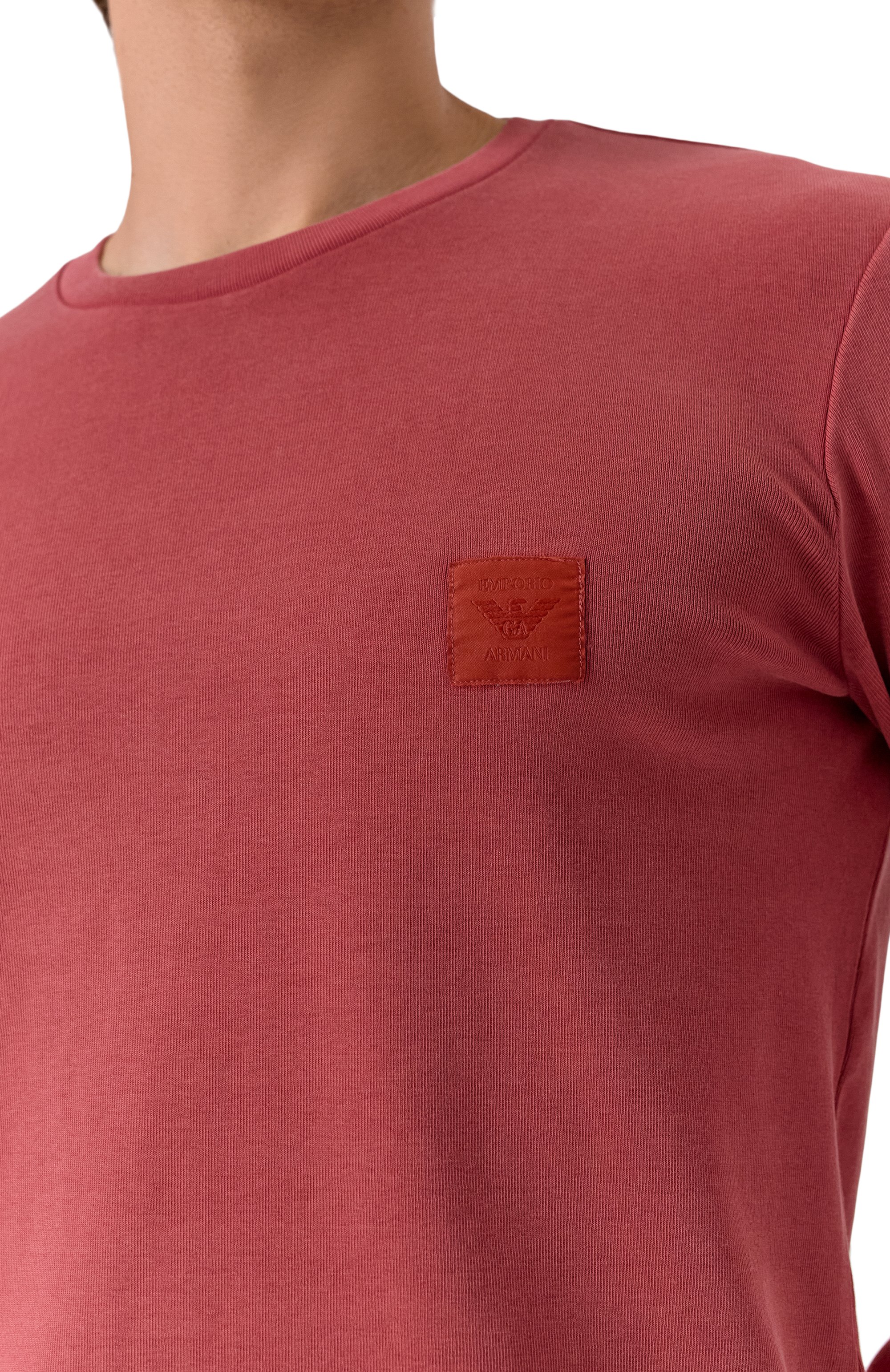 Хлопковый свитшот EMPORIO ARMANI красного цвета по цене 14250 руб., арт. EM000522/AF10786, фото 5 Хлопковый свитшот EMPORIO ARMANI, арт. EM000522/AF10786, фото 5
