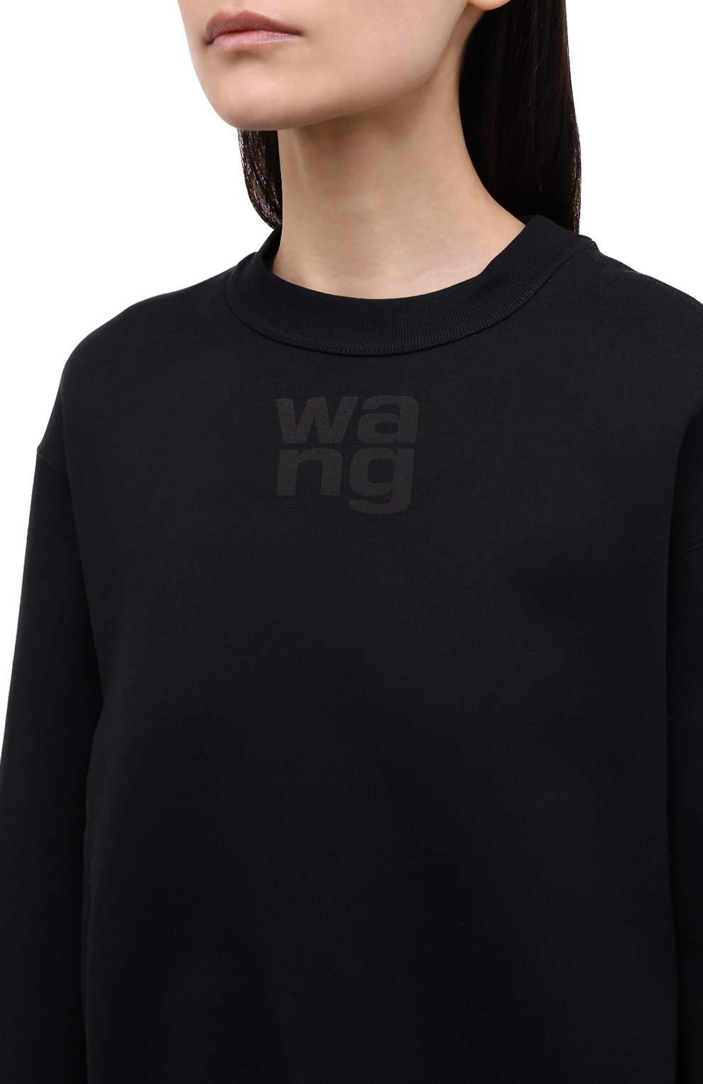 Хлопковый свитшот ALEXANDERWANG.T черного цвета по цене 26200 руб., арт. 4CC3211285, фото 5 Хлопковый свитшот ALEXANDERWANG.T, арт. 4CC3211285, фото 5