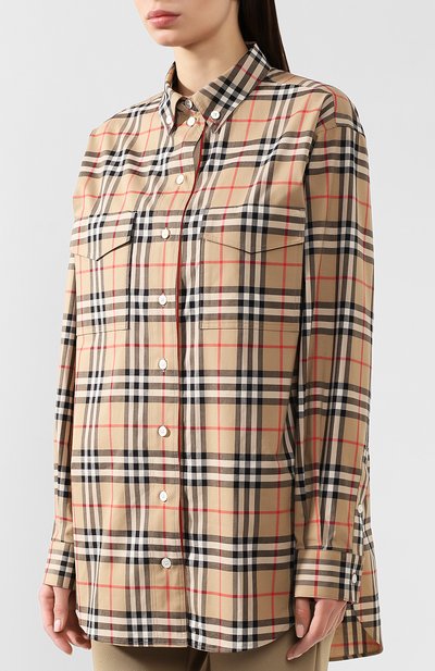 Хлопковая рубашка BURBERRY, арт. 8009037, фото 3