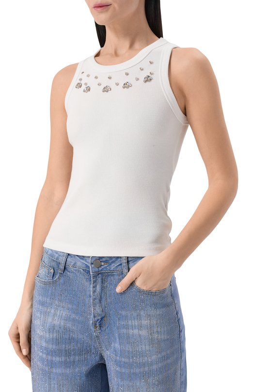 Хлопковая майка Sasha Kim SK-00001774 Белый  SK-00001774 Фото 3