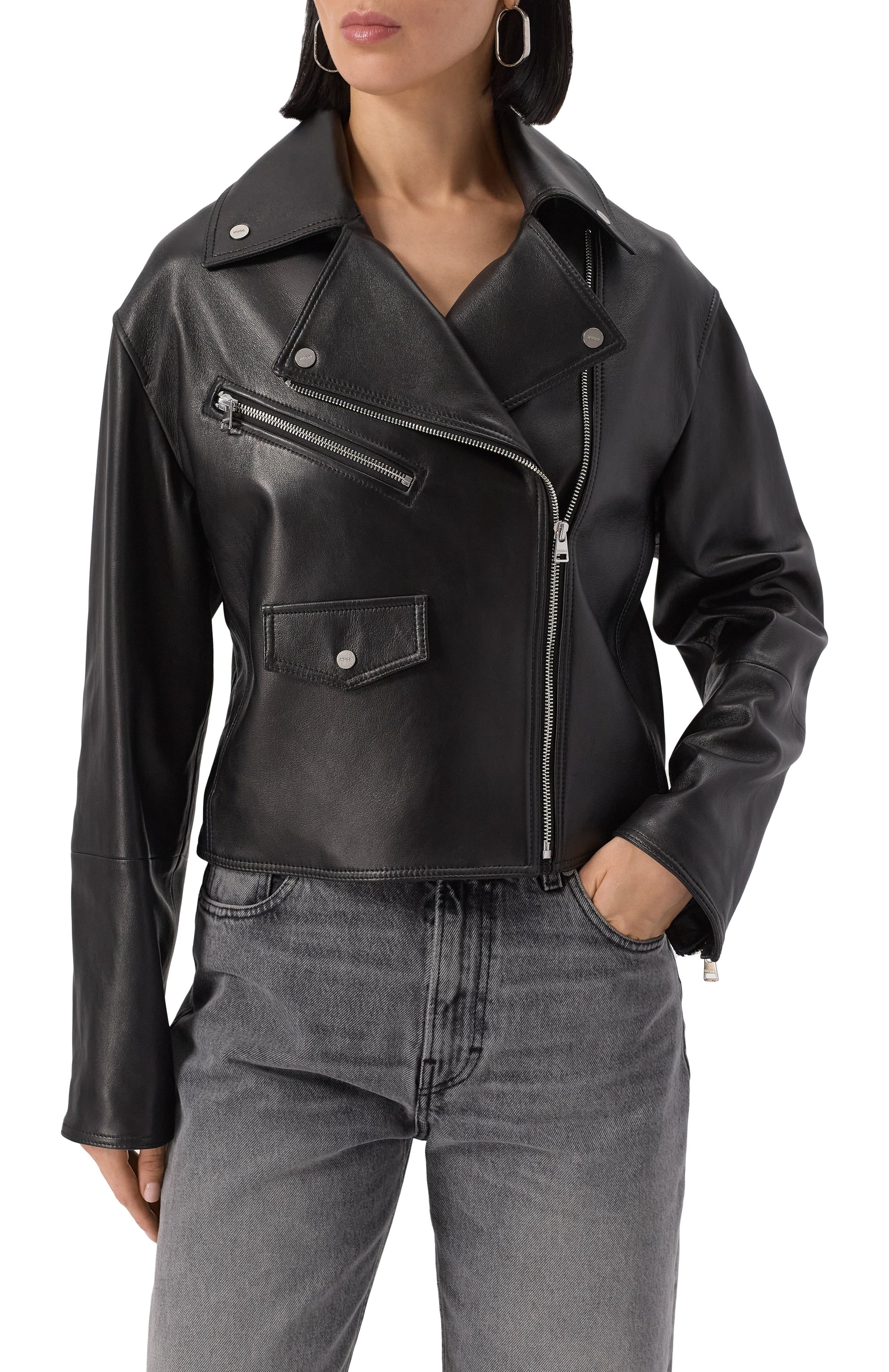 Кожаная куртка HUGO, арт. 50545066, фото 3