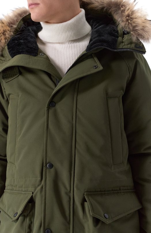 Пуховая парка CHILL с меховой отделкой Arctic Explorer CHILL_HKI Хаки  CHILL_HKI Фото 5