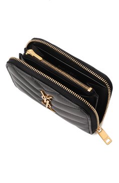 Женские кожаное портмоне cassandre SAINT LAURENT черного цвета, арт. 804479/AAA44 | Фото 2 (Материал сплава: Проставлено; Материал: Натуральная кожа; Нос: Не проставлено)