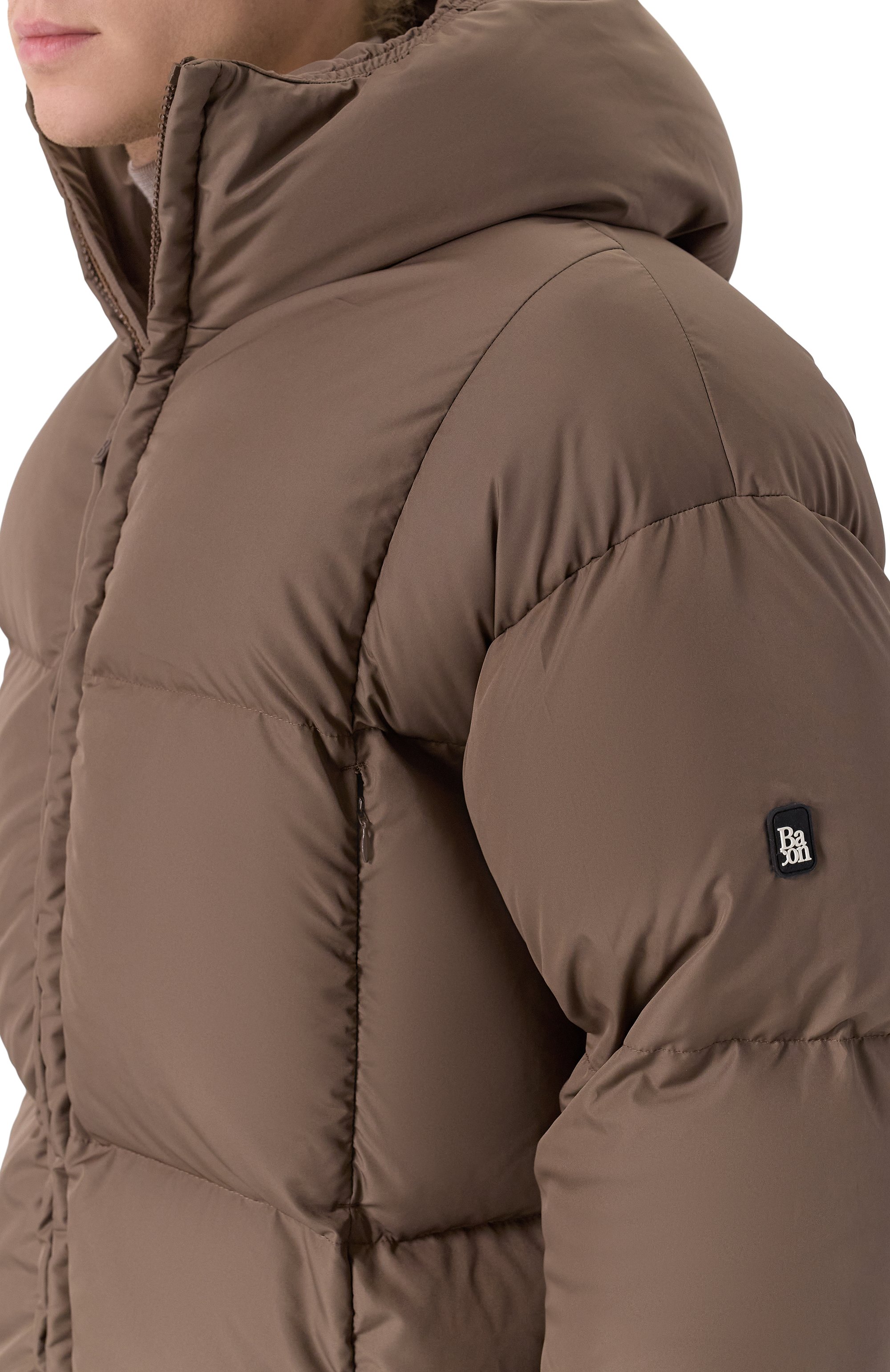 Пуховик BACON коричневого цвета по цене 111000 руб., арт. BACPIGIA615, фото 5 Пуховик BACON, арт. BACPIGIA615, фото 5