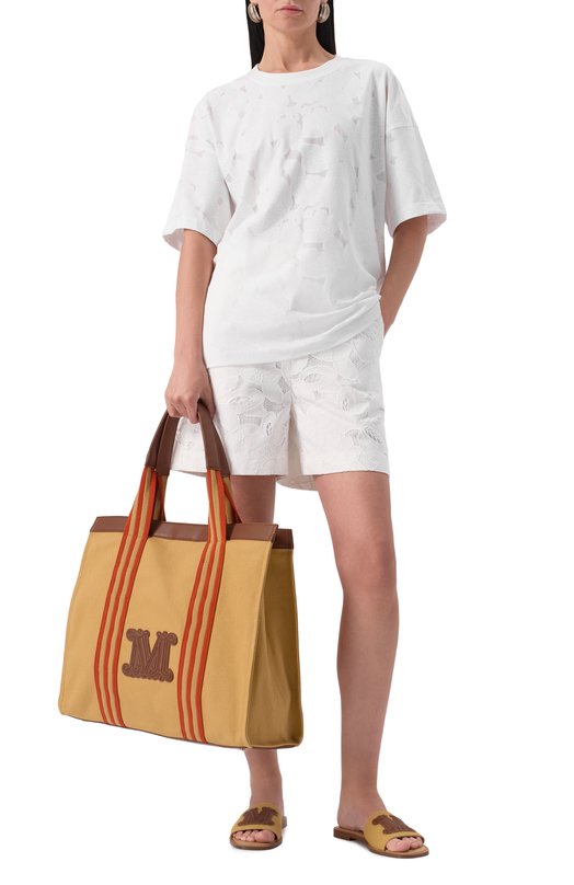 Сумка-тоут Palau medium Max Mara PALAU 2516511019 Коричневый  PALAU 2516511019 Фото 7
