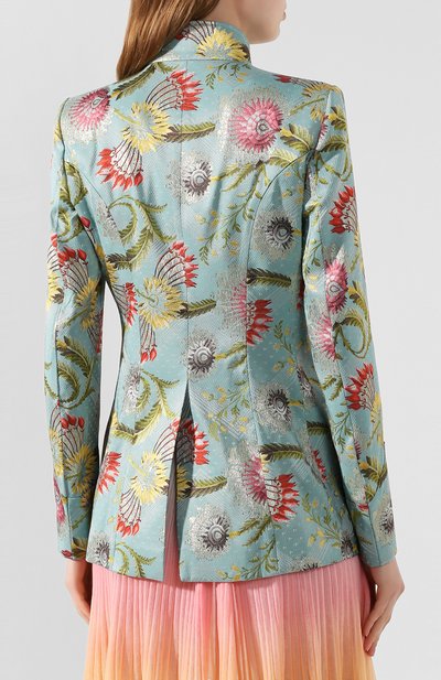 Жакет DRIES VAN NOTEN голубого цвета по цене 199500 руб., арт. 201-10424-9058, фото 4 Жакет DRIES VAN NOTEN, арт. 201-10424-9058, фото 4