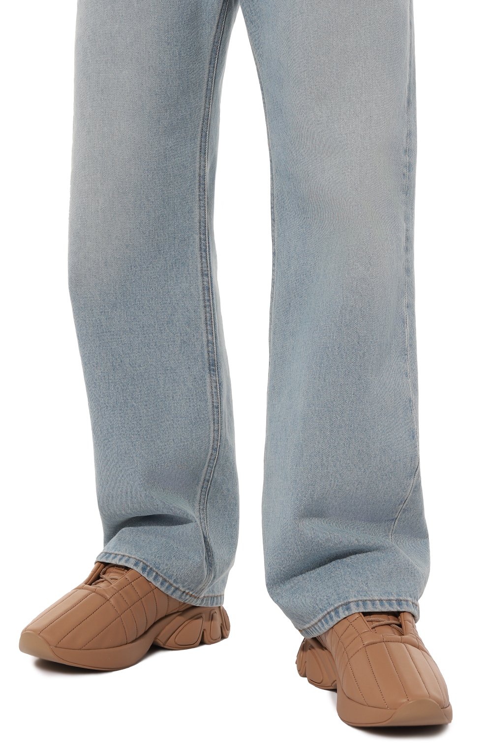 Кожаные кроссовки BURBERRY, арт. 8060225, фото 3