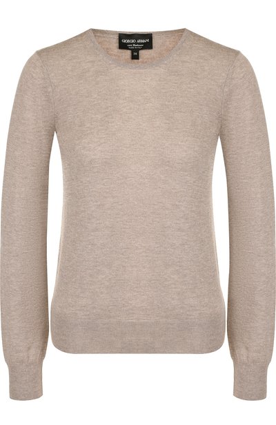 Женский однотонный кашемировый пуловер с круглым вырезом GIORGIO ARMANI, арт. 6ZAM19/AM62Z