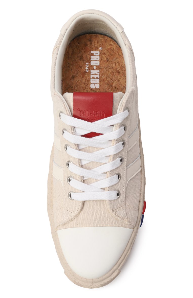 Женские комбинированные кеды royal ii orbit lo PRO-KEDS 1949 кремового цвета, арт. R0YAL II 0RBIT-L0W/ST0NE WASHED CANVAS | Фото 6 (Подошва: Платформа; Материал внутренний: Текстиль; Материал внешний: Текстиль; Материал утеплителя: Без утеплителя; Кросс-КТ: Низкие; Стили: Кэжуэл)
