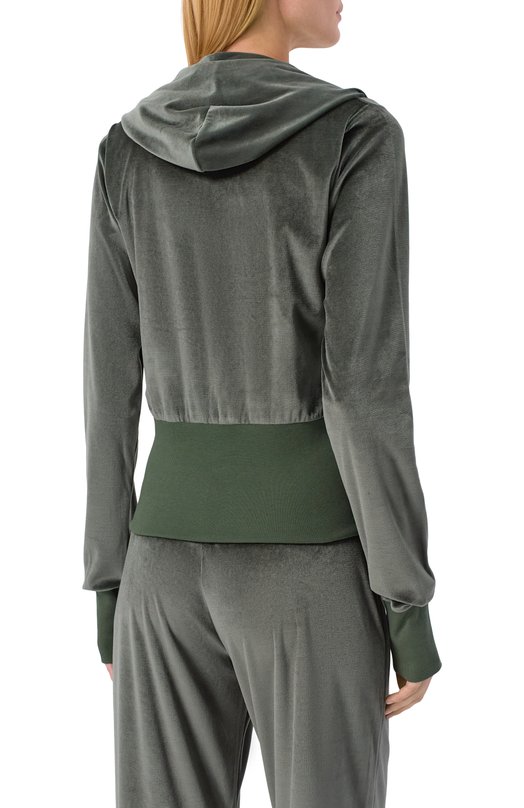 Бархатная толстовка Balenciaga 837646/TM026 Хаки  837646/TM026 Фото 4