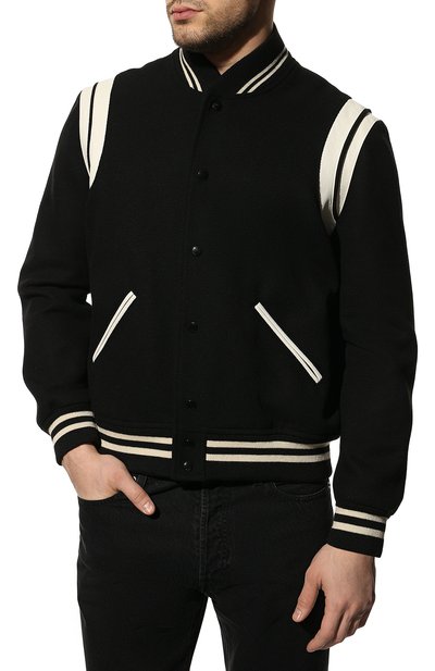 Шерстяной бомбер SAINT LAURENT, арт. 354718/Y180W, фото 3