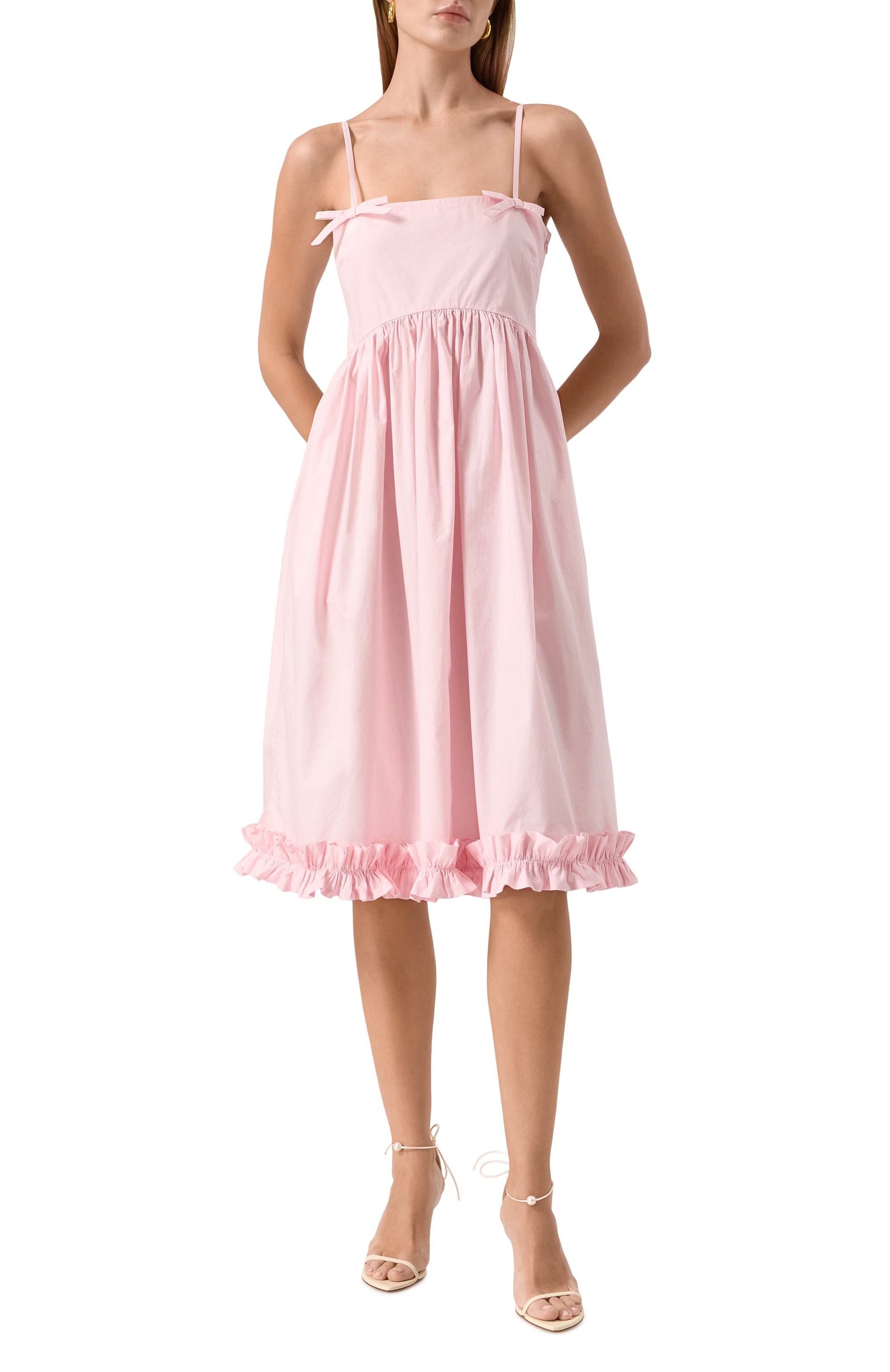 Хлопковое платье GANNI, арт. W0325/6479, фото 3