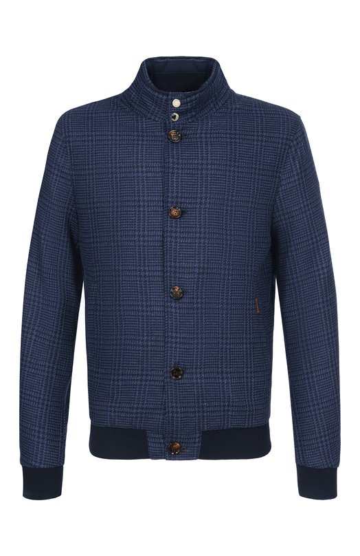 Бомбер Bernie-LP6 из шелка и шерсти Moorer BERNIE/LP6 Синий BERNIE/LP6