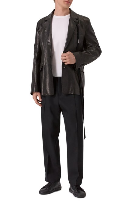 Мужской кожаный пиджак ANN DEMEULEMEESTER, арт. B0012738/LT137