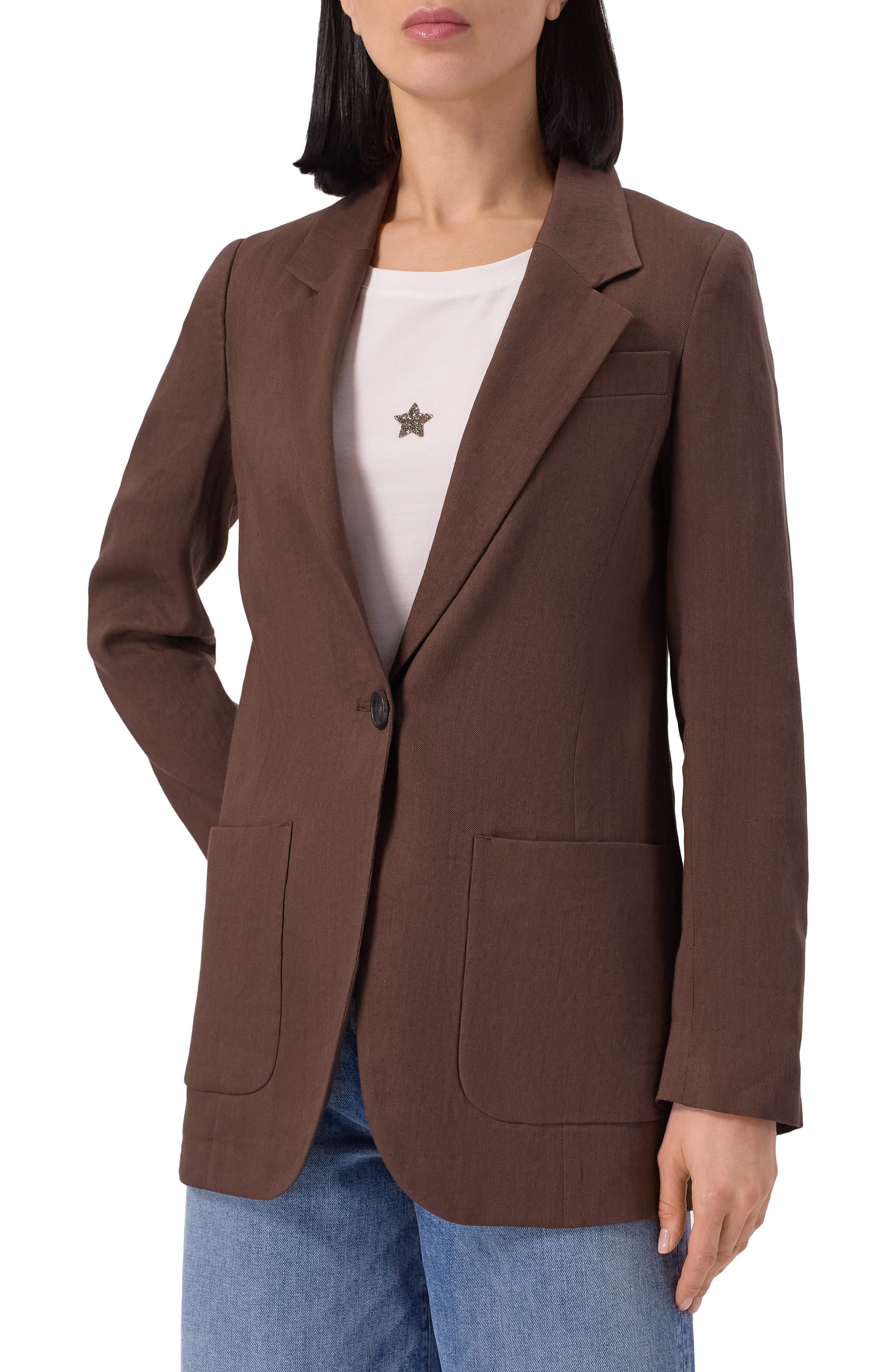 Жакет изо льна и �вискозы LORENA ANTONIAZZI, арт. P2550GA02B/3347, фото 3