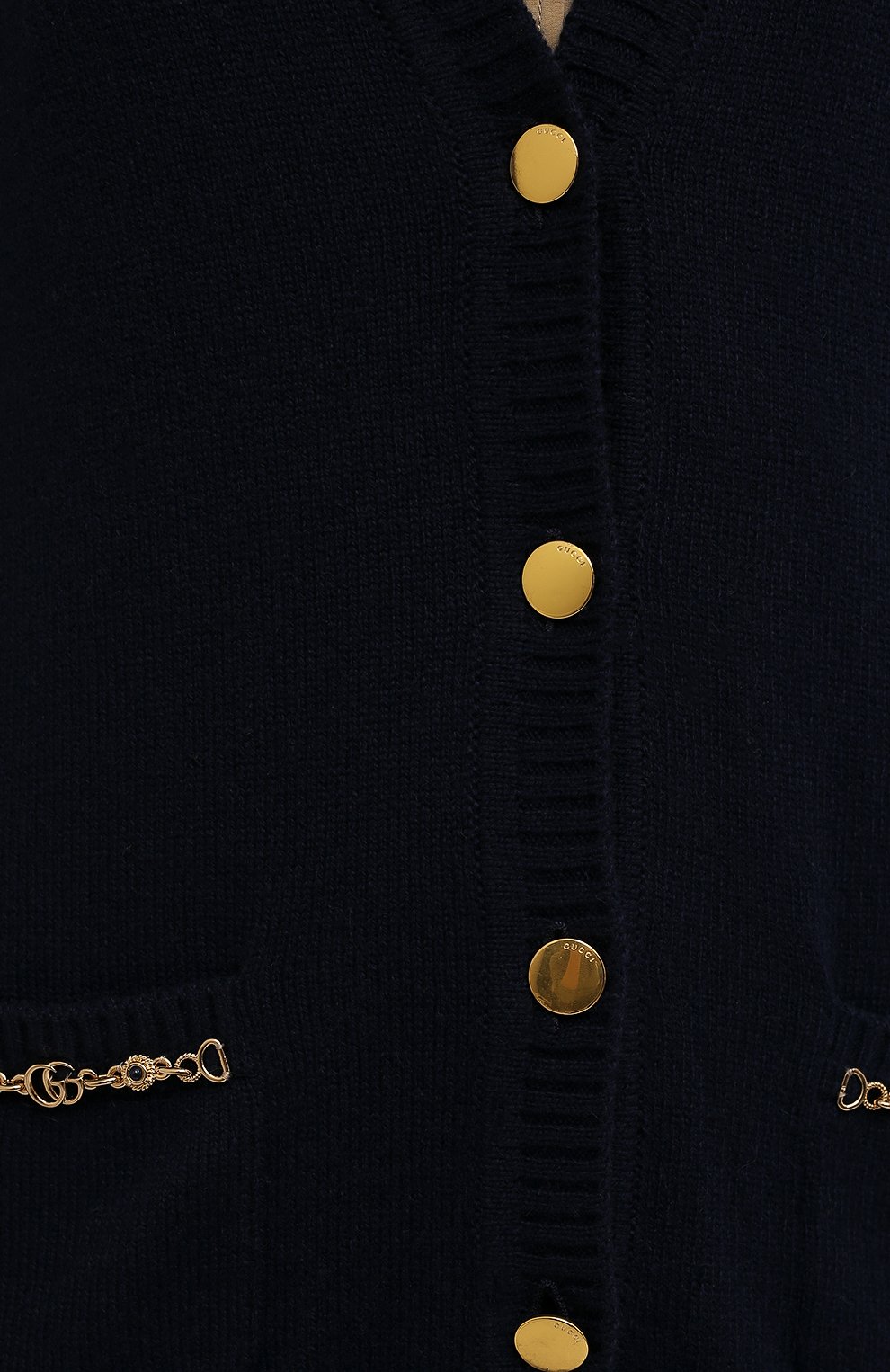 Кашемировый кардиган GUCCI темно-синего цвета по цене 246000 руб., арт. 662187/XKBYJ, фото 5 Кашемировый кардиган GUCCI, арт. 662187/XKBYJ, фото 5