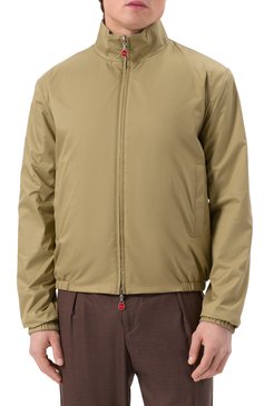 Мужской двусторонний бомбер KITON хаки цвета, арт. UW2061V0830F07 | Фото 3 (Рукава: Длинные; Длина (верхняя одежда): Короткие; Материал подклада: Вискоза; Принт: Без принта; Кросс-КТ: бомбер, Легкие; Стили: Милитари, Кэжуэл; Материал внешний: Синтетический материал; Автоматизация состава: Проставлено; Автоматизация ТО: Проставлено; Детали: Без декора)