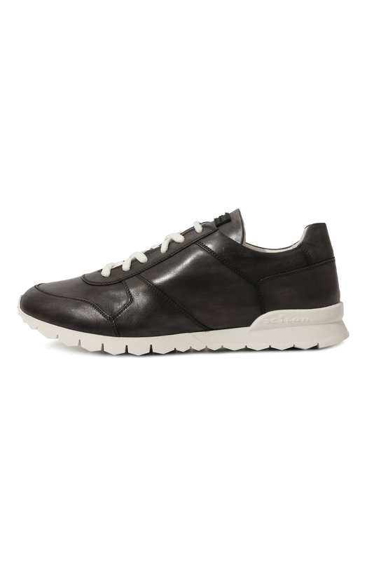Кожаные кроссовки Kiton USSA077N00100 Серый  USSA077N00100 Фото 4